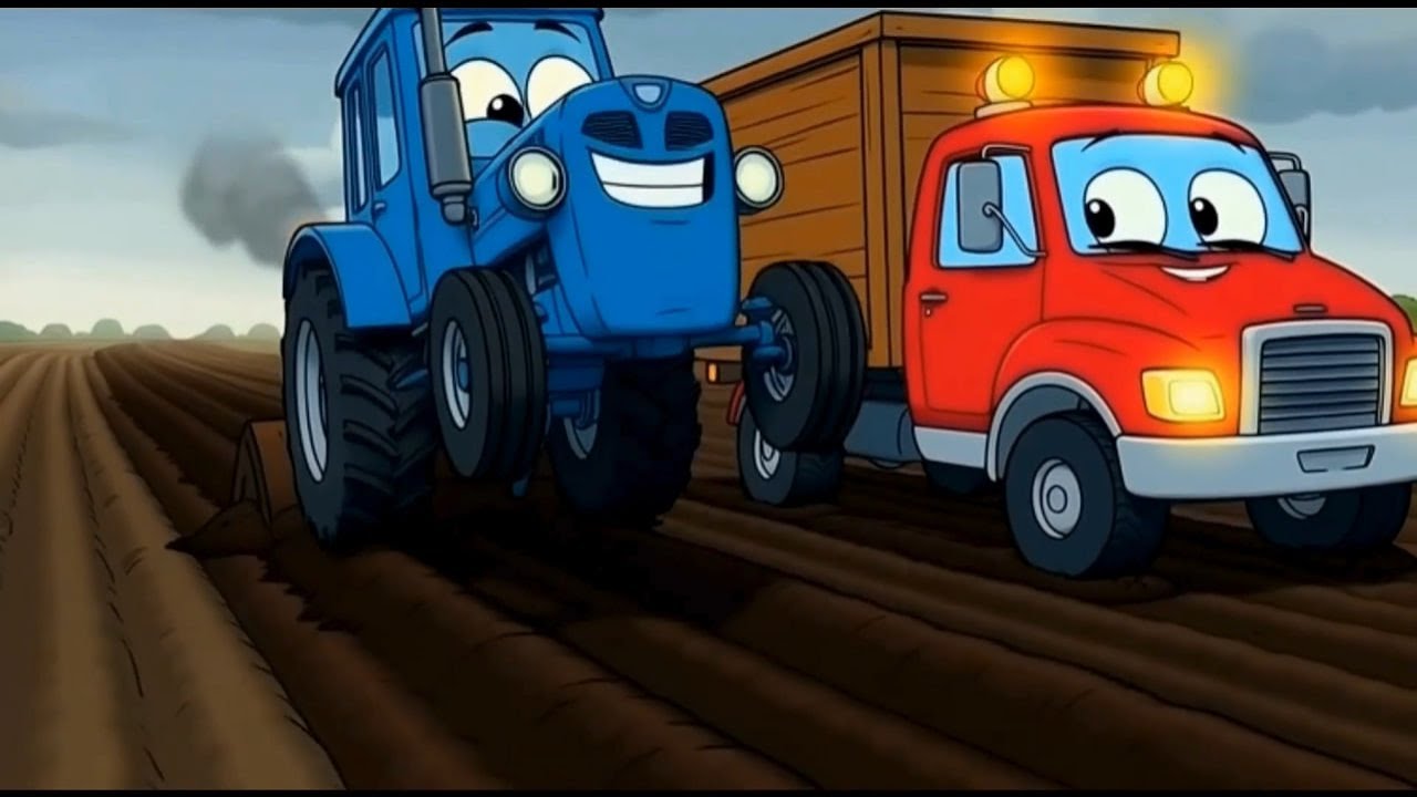 Кішкентай Трактор мен Қызыл Жүк Көлігі 🚜🚚 | Балаларға арналған көңілді ертегі
