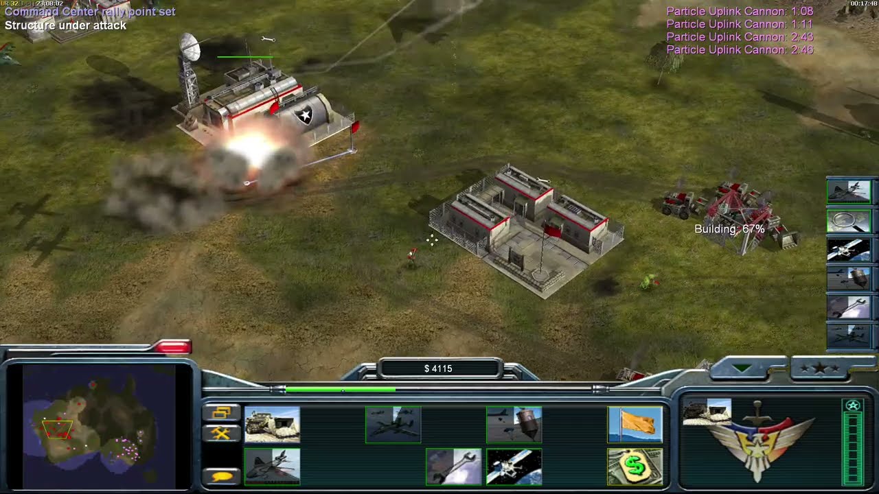 USA LASER x USA SUPER WEAPON A VERY PAINFUL DEFEAT Command & Conquer Generals Zero Hour.