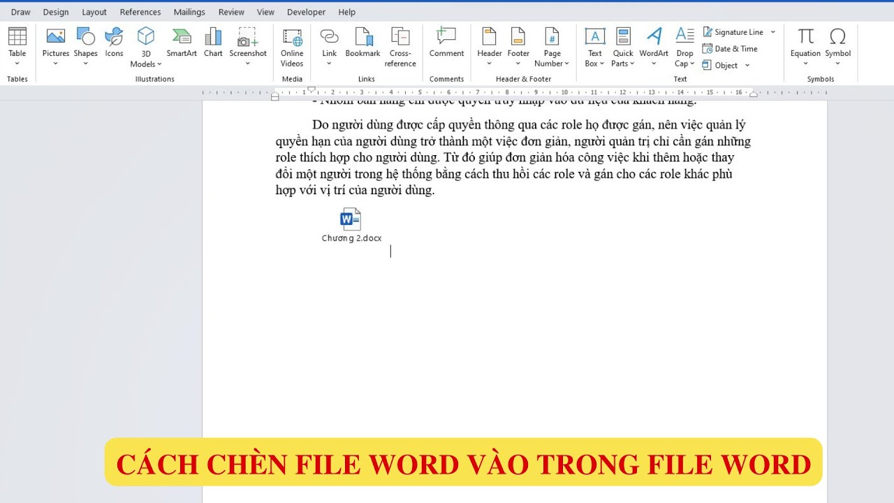 C&aacute;ch ch&egrave;n file word v&agrave;o trong file word kh&aacute;c | Tin học dạo