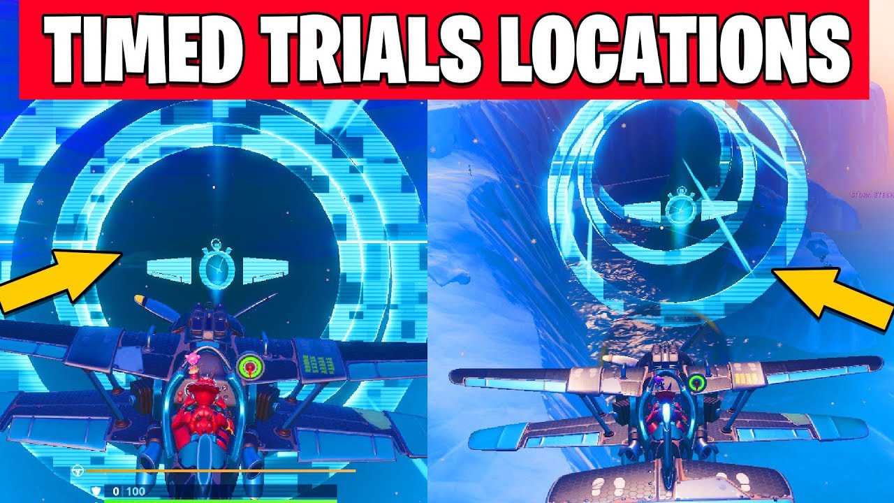 Complete timed trials in an X-4 Stormwing plane LOCATIONS Fortnite Season 7 WEEK 9 CHALLENGES Guide