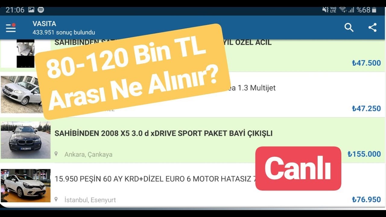 2CR Ankara - Canlı Yayın - 80.000/120.000 TL ARASI İLAN BAKIYORUZ