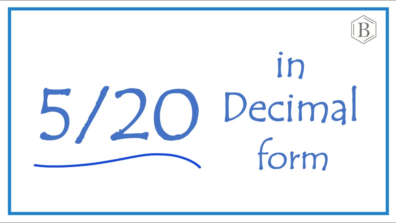 5/20 as a Decimal