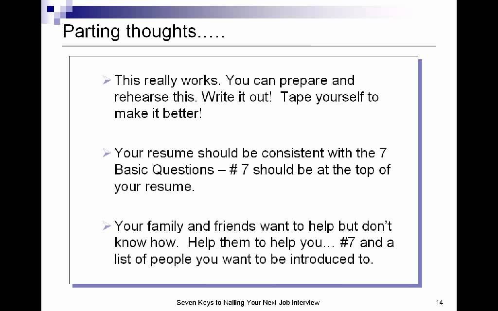 7 Keys for Nailing Your Next Interview