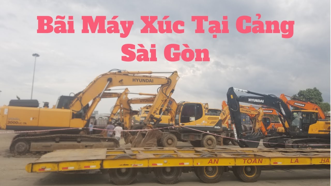 C&aacute;c Loại M&aacute;y X&uacute;c Tại Cảng TP. HCM | M&aacute;y X&uacute;c 140 B&aacute;nh Lốp Cũ Tại Cảng Bến Ngh&eacute;