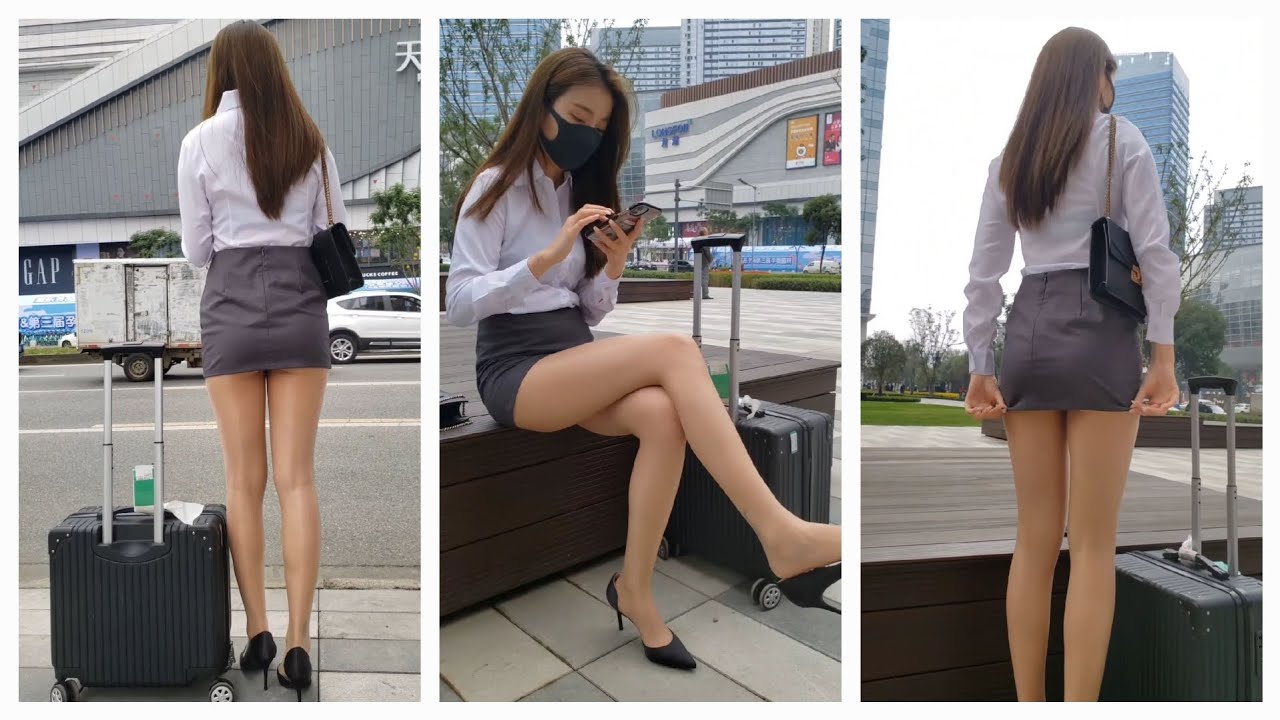 Lovely female model 💓 tight short skirt p2 😍 #hhchannel #hhkhoedang #hhgirlxinh