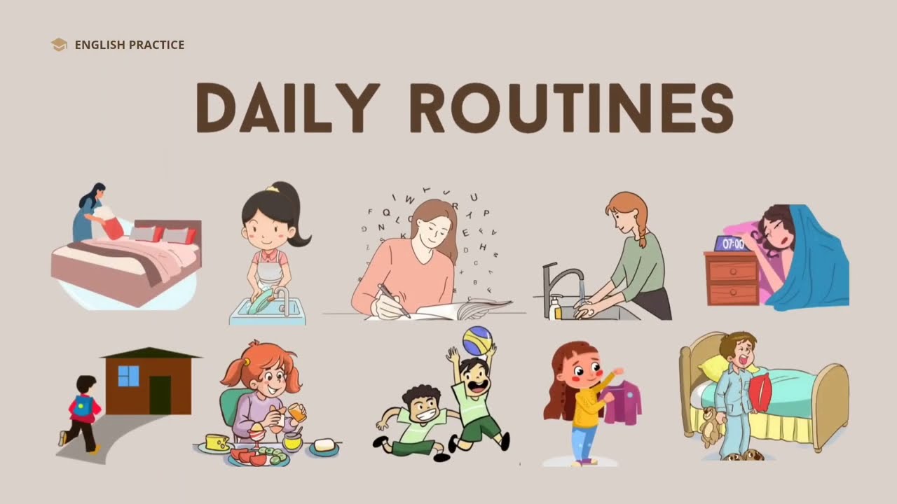 Daily Routines with examples | English vocabulary #dailyroutine #englishvocabulary