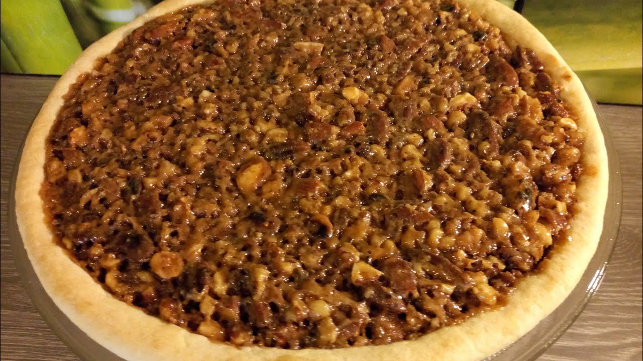 Tarte Caramel Aux Mendiants/تورتة  الكراميل المكسرات،#4K
