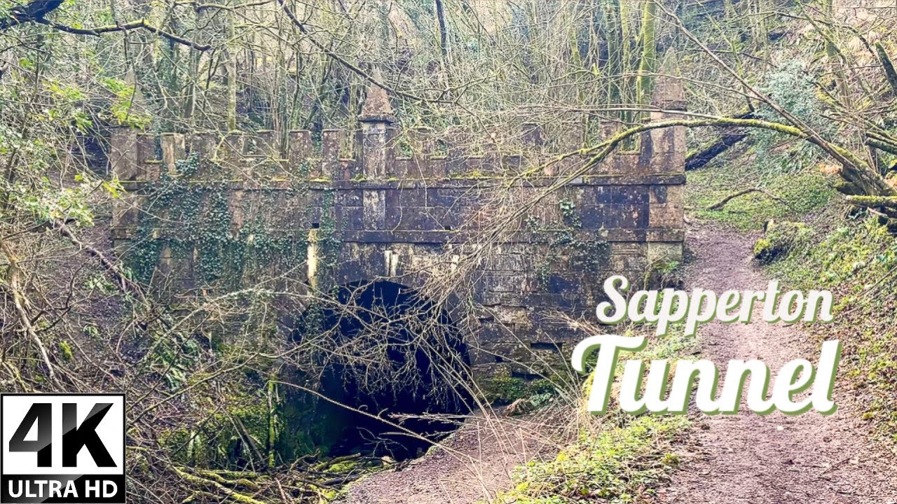 Sapperton Tunnel mouth and an overgrown cotswold canal | English countryside walk | 4K