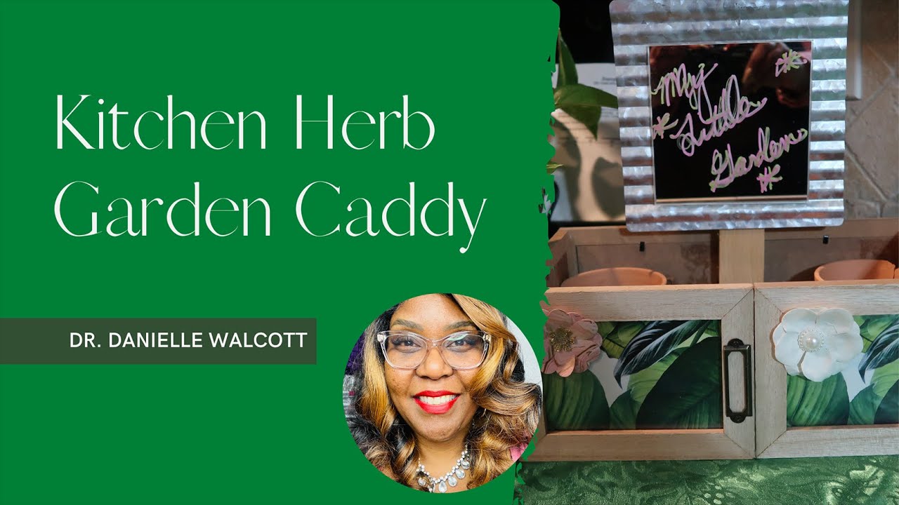 Dollar Tree DIY | Herb Garden Kitchen Caddy| Kitchen Management #garden  #dollartree #diy