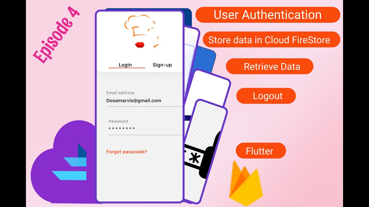 Flutter Firebase Authentication | Store & Retrieve data | Cloud Firestore | Ep-04