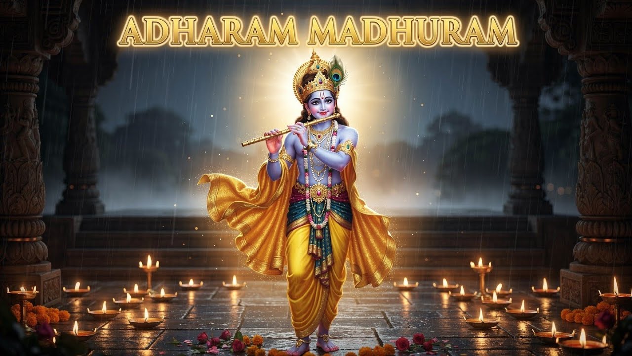 Adharam Madhuram LoFi 🌙 Krishna Bhajan | Madhurashtakam LoFi | Peaceful Meditation Music
