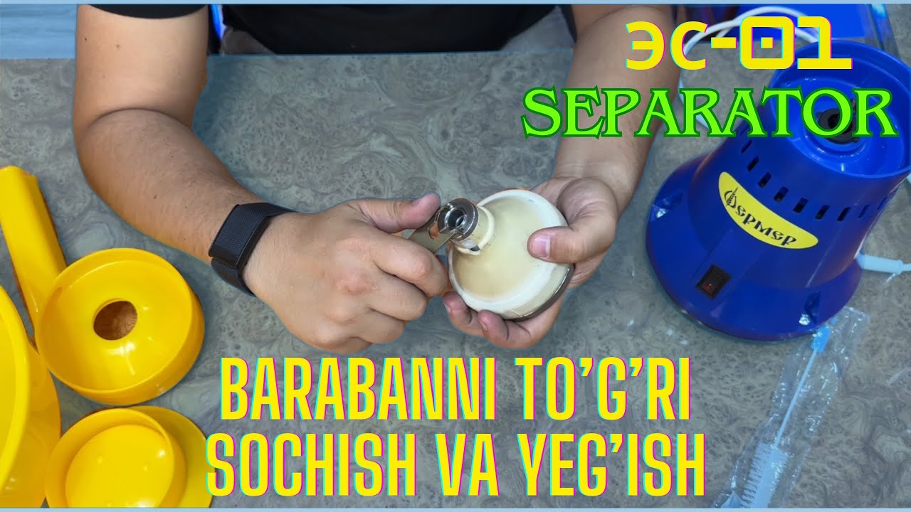 Separator (ЭС-01) barabanini to’g’ri sochish va yegish.