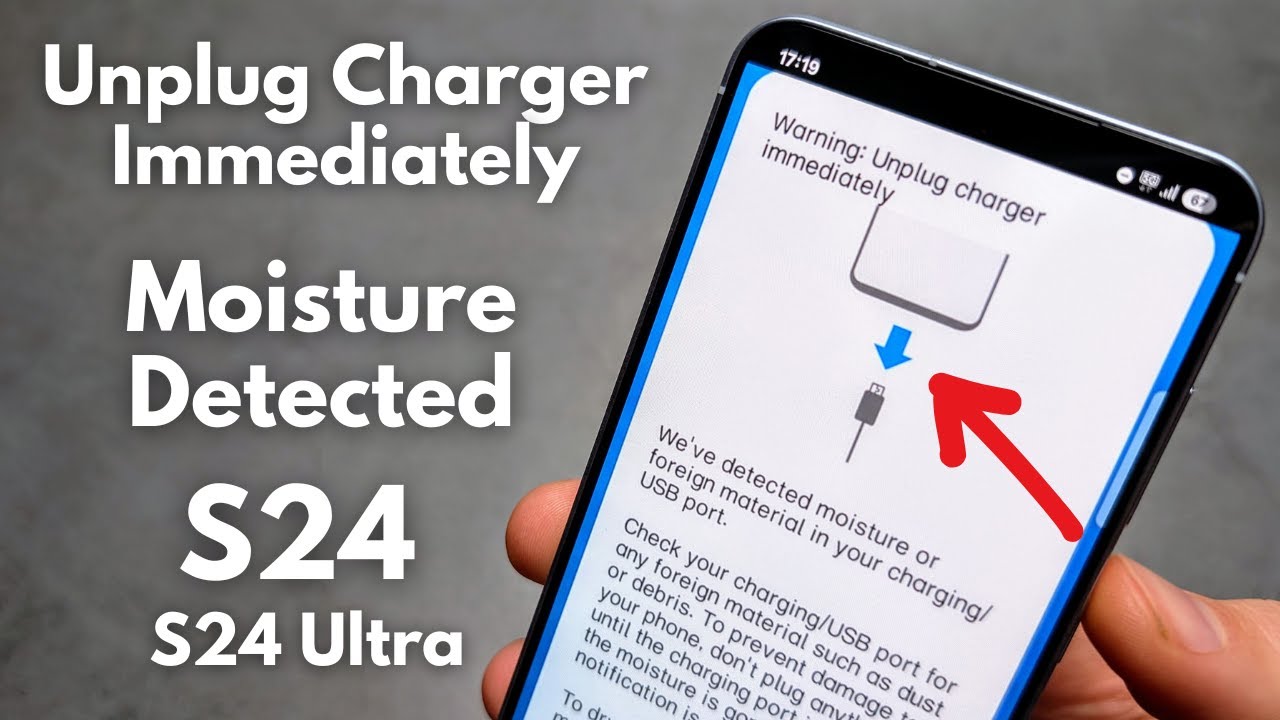 Предупреждение для Samsung S24 / S24 Ultra: немедленно отключите зарядное устройство. В порту USB...