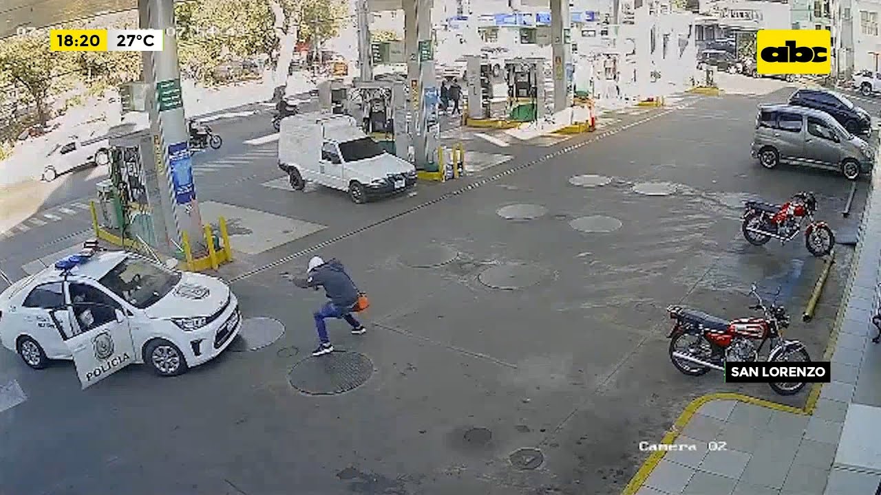 Enfrentamiento con intercambio de disparos entre polic&iacute;as y ladrones en San Lorenzo