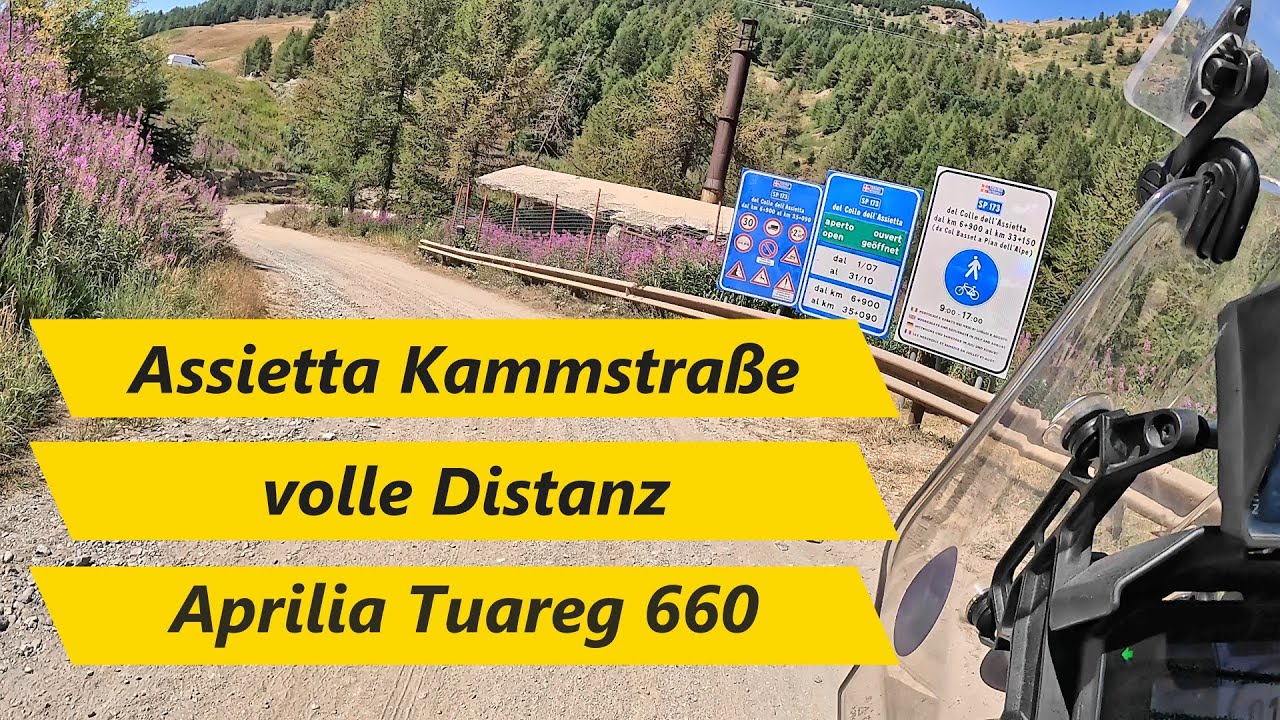 Assietta Kammstraße - Colle dell'Assietta  2025 - Motorrad Tour Aprilia Tuareg 660 komplett gefilmt