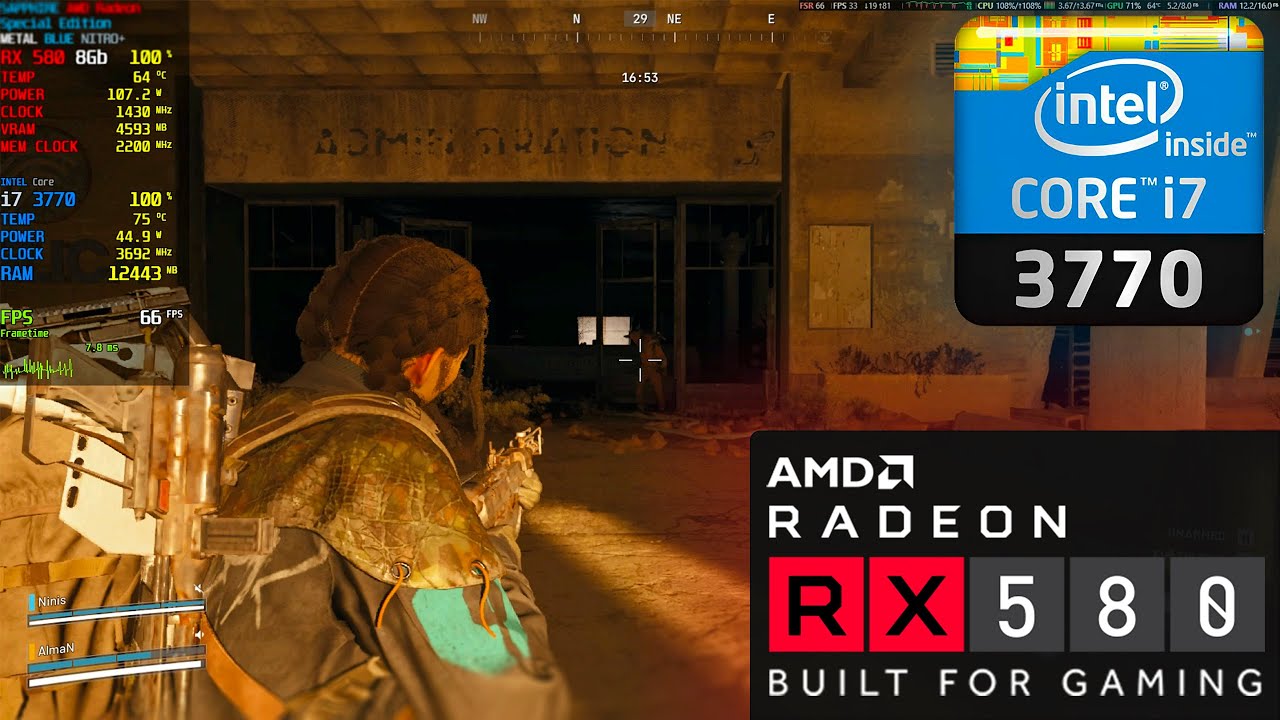 ARC Raiders - Intel Core i7-3770 | Radeon RX 580 SAPPHIRE NITRO+ 8GB | 16GB | HDD