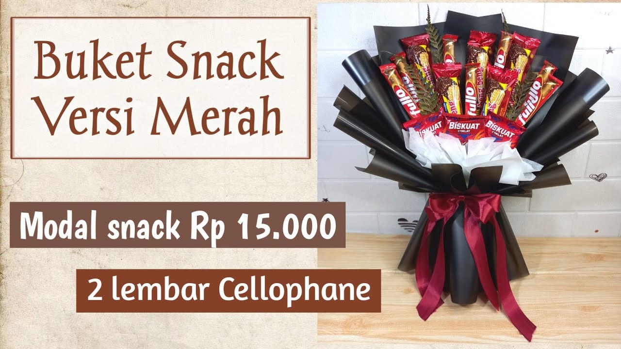 Tutorial Buket Snack Beng beng Murah, Hemat Kertas Tetap Gembul || Snack Bouquet