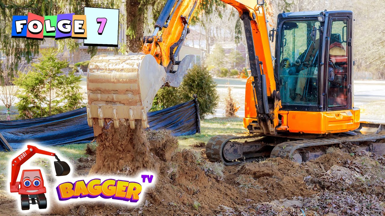 Bagger f&uuml;r Kinder, Radlader, Kipplaster in Aktion auf Baumaschinen-Messe 🦺 BAUMA 2022 - Bagger TV