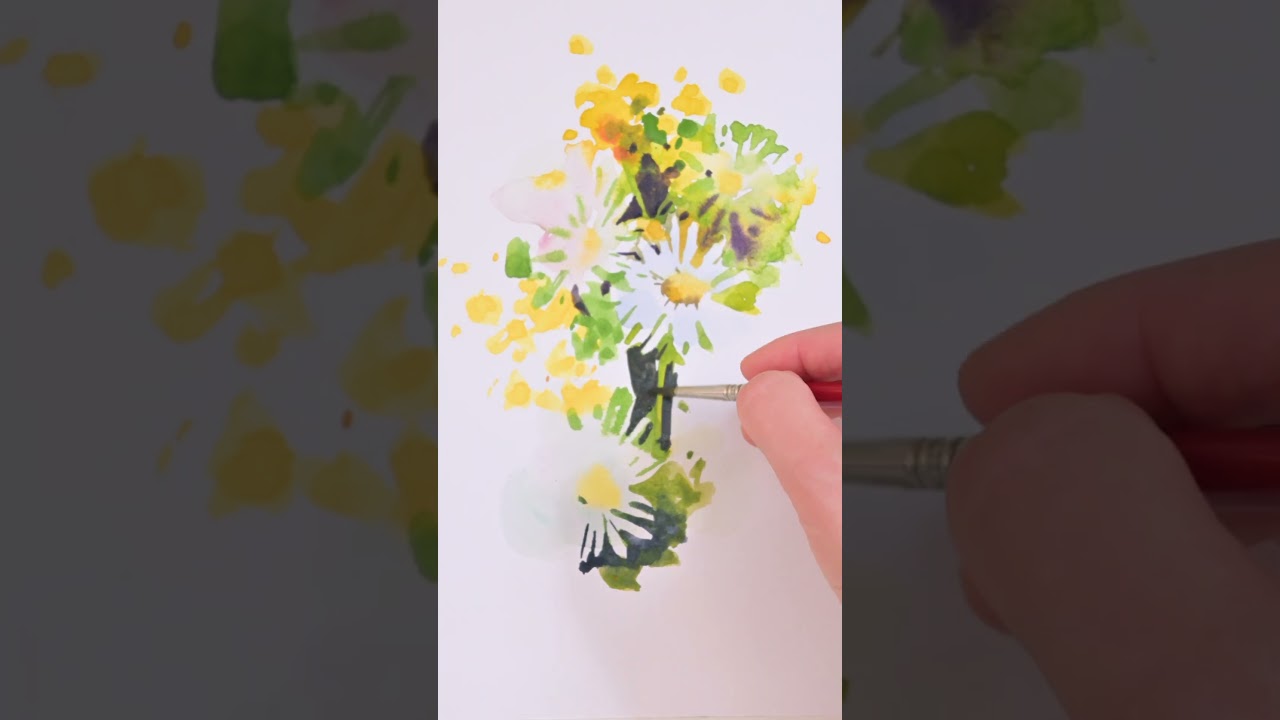 Watercolor Painting - How to Paint Flowers #sketch  #watercolor #loose #summerflowers