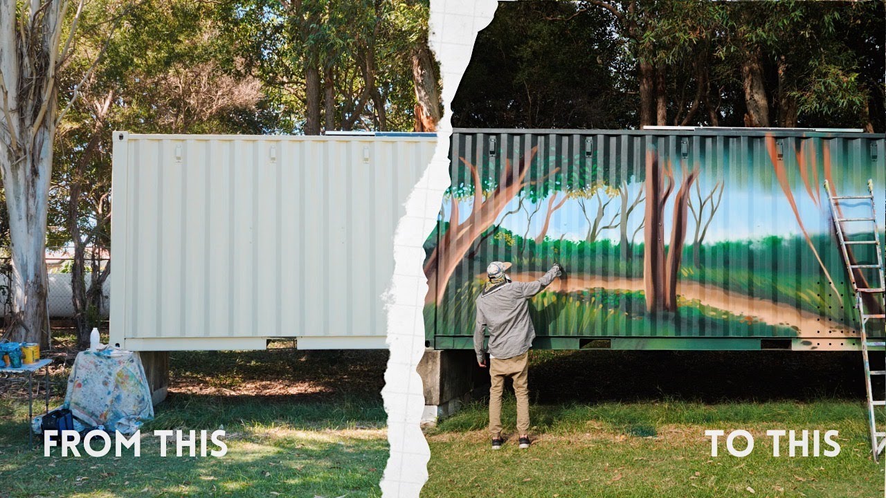 Painting a MURAL on a Shipping Container!