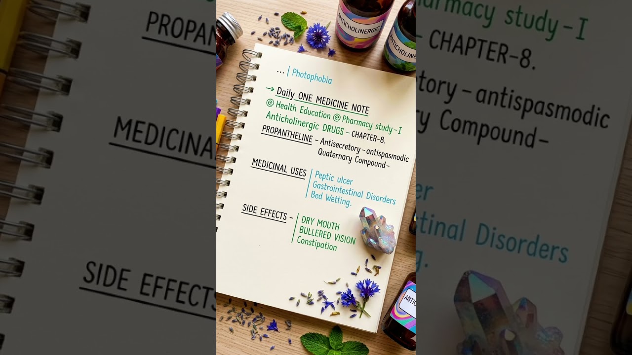 Propantheline anticholinergic drugs uses and side effects only for educational purposes #pharmacist