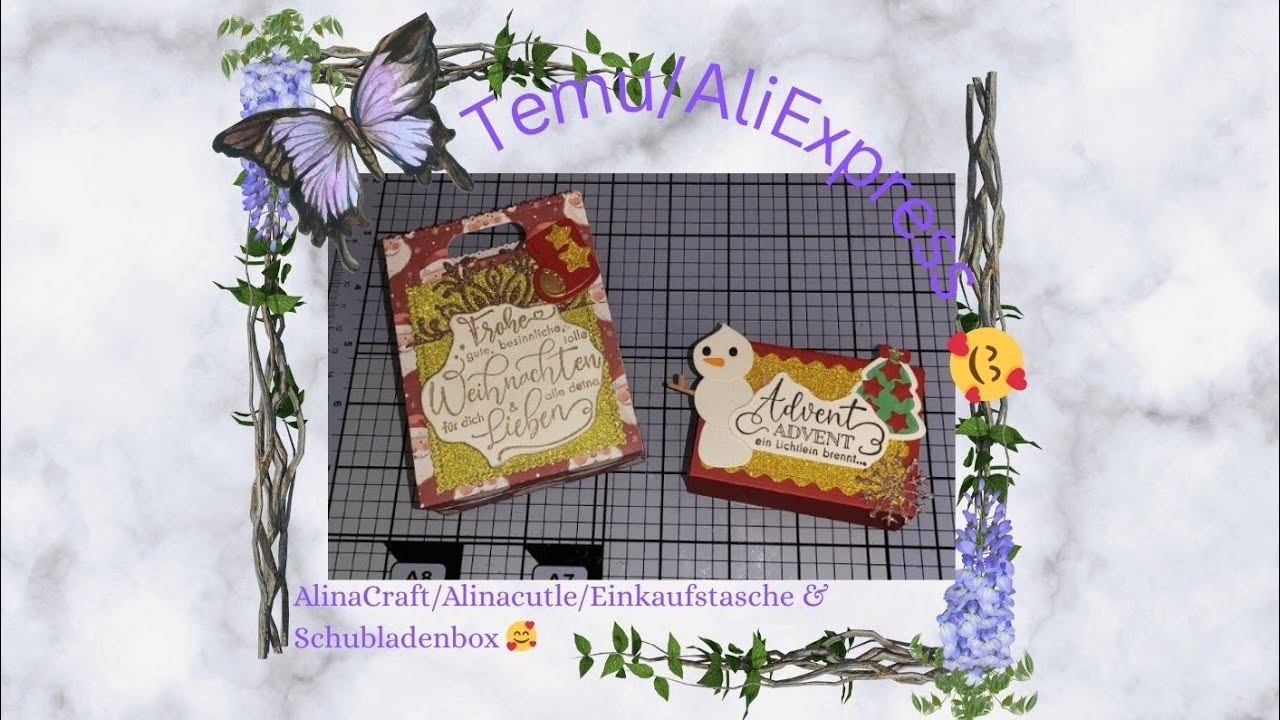 Einkaufstasche und Schubladenbox /ALINA CRAFT/Alinacutle 🥰/Temu und Action Papier 🥰