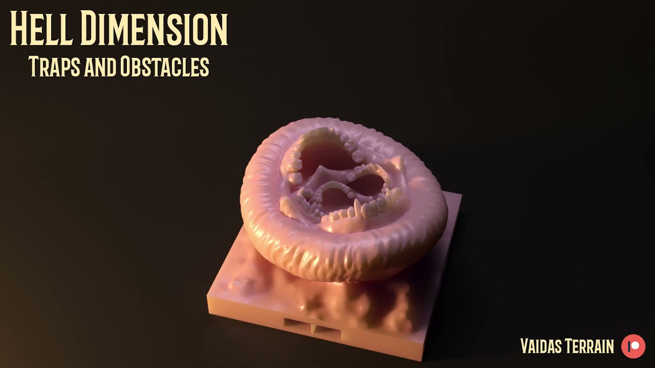 Printable 3d terrain - Hell Dimension: Traps and Obstacles - Model 7