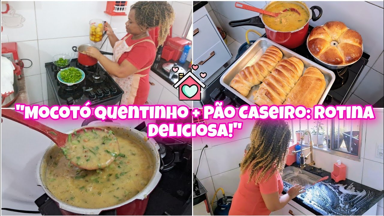 ROTİNA de DONA de CASA |ORGANIZAÇÃO RÁPIDA na COZİNHA | Fiz CALDO de MOCOTÓ e PÃO CASEİRO FOFINHO🍞