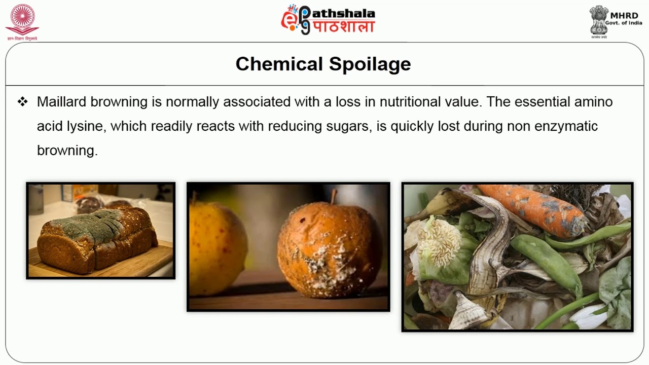 Causes of food spoilage and deterioration
