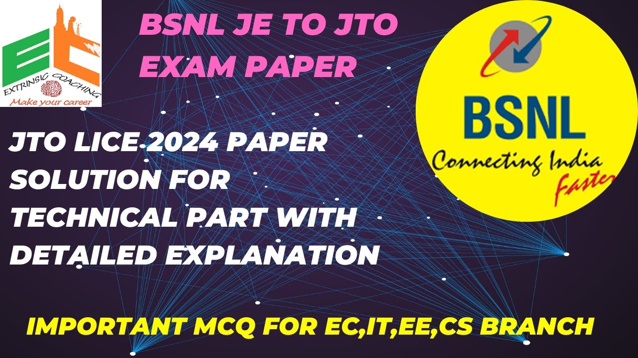 JTO LICE 2024 Question Paper Solution With Answers | Important MCQ For Engineering Student