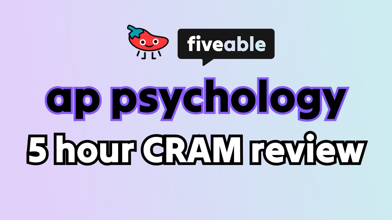 AP Psychology 5 Hour CRAM – All Units Review