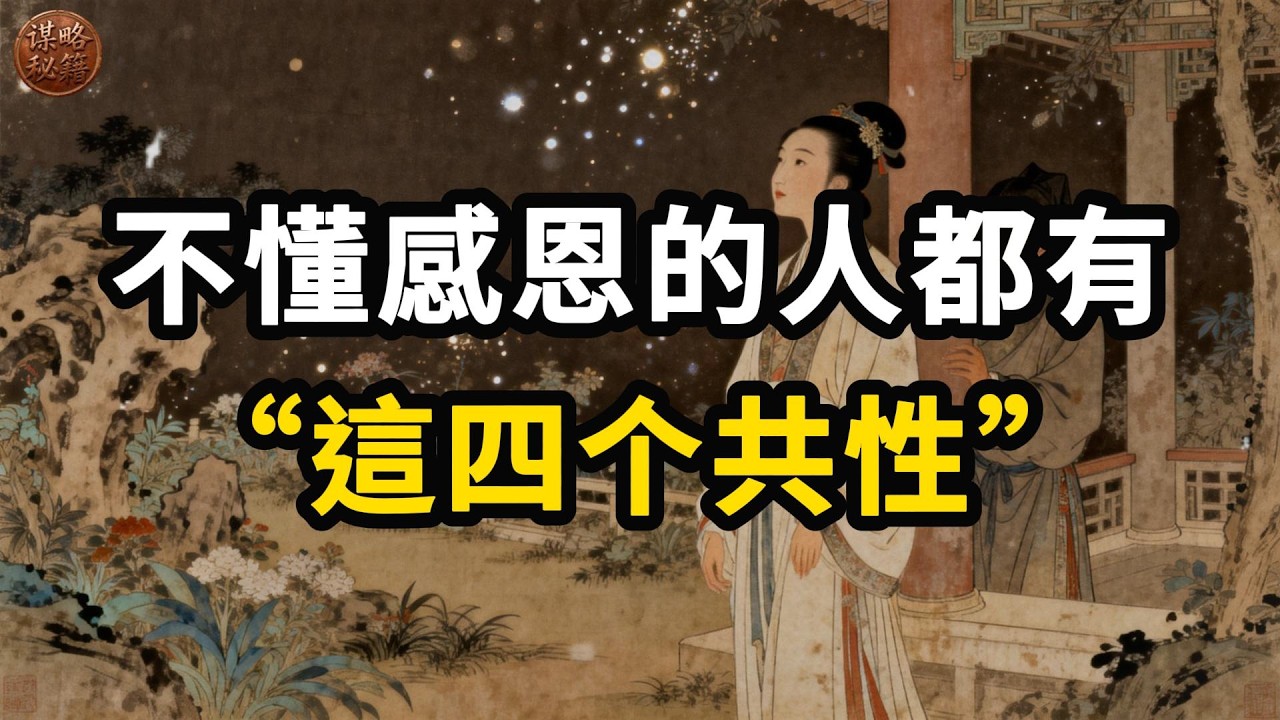 不懂感恩的人都有這四个共性!#YouTube #谋略秘籍 #人性謀略 #人際關係 #感恩 #心理學 #止損智慧 #設立界限 #自我保護 #職場生存 #人生智慧