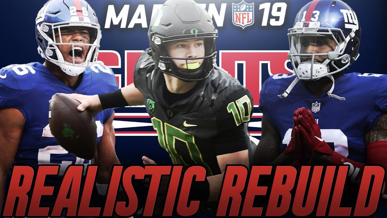 Madden 19 Connected Franchise | New York Giants Realistic Rebuild | GIANTS DRAFT JOSH ALLEN!