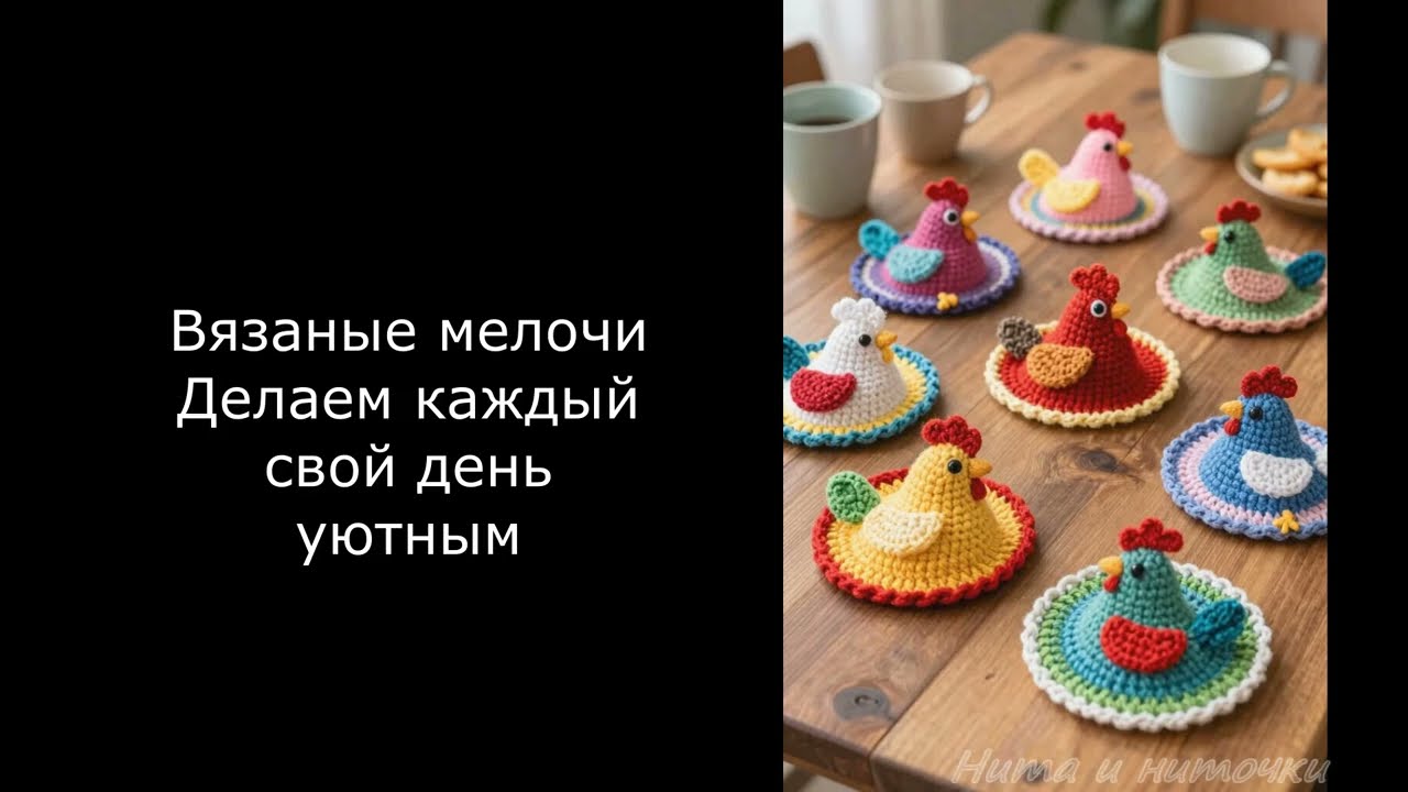 Вязаные мелочи Делаем каждый день уютным Подборка идей для вдохновения #нитаиниточки #knitting #diy