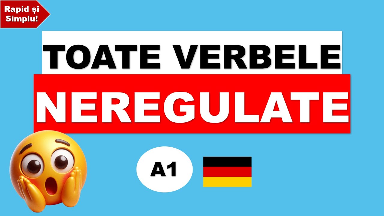 Toate Verbele Neregulate A1 într-un singur VIDEO 📘 | Învață Germană UȘOR și RAPID