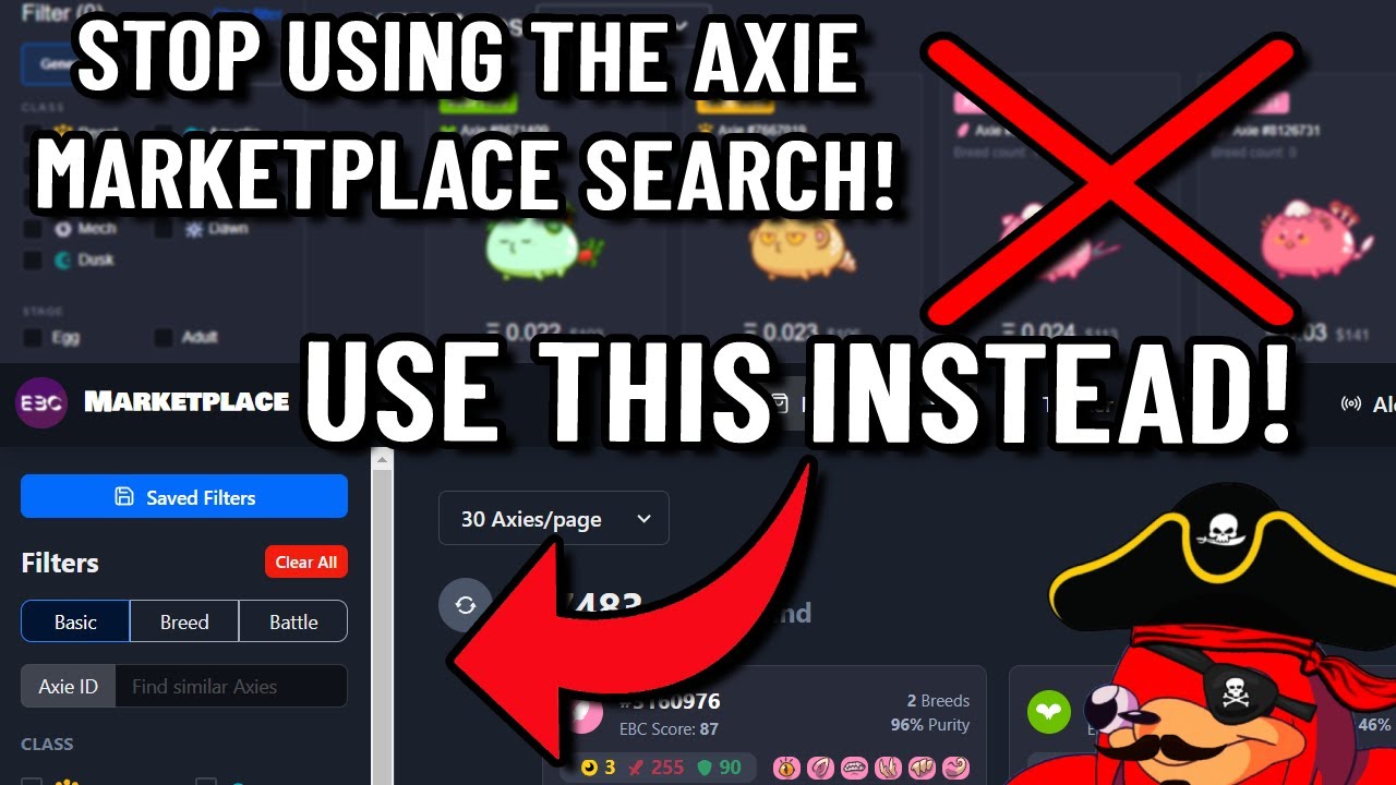 Search the Axie Marketplace with BETTER FILTERS!