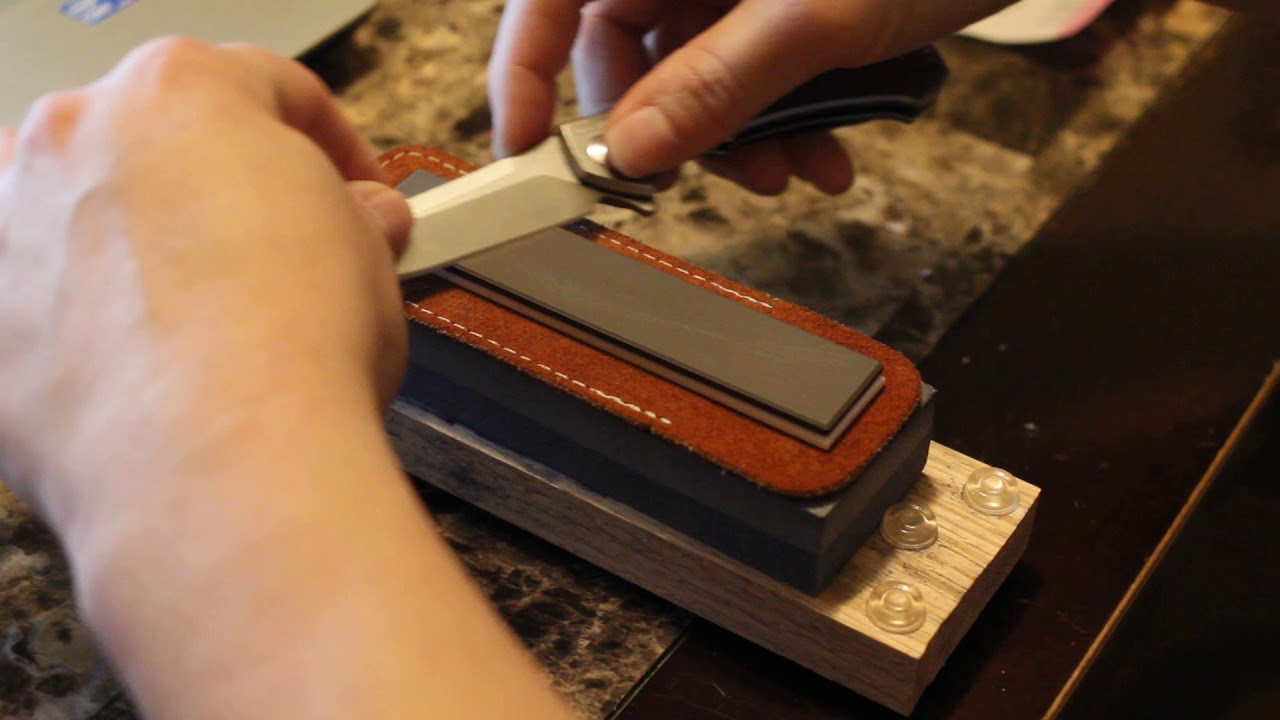 Sharpening Demonstration: s35vn on Ceramic Spyderco Double Stuff 1 of 2