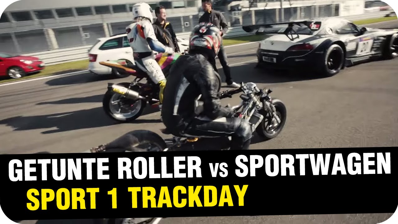 Getunte Roller vs Sportwagen! Scooter-Attack Presents Sport1 Trackday