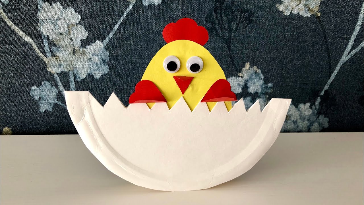 Osterk&uuml;ken aus Papier basteln - Bastelideen f&uuml;r Ostern - easter chick 🐣