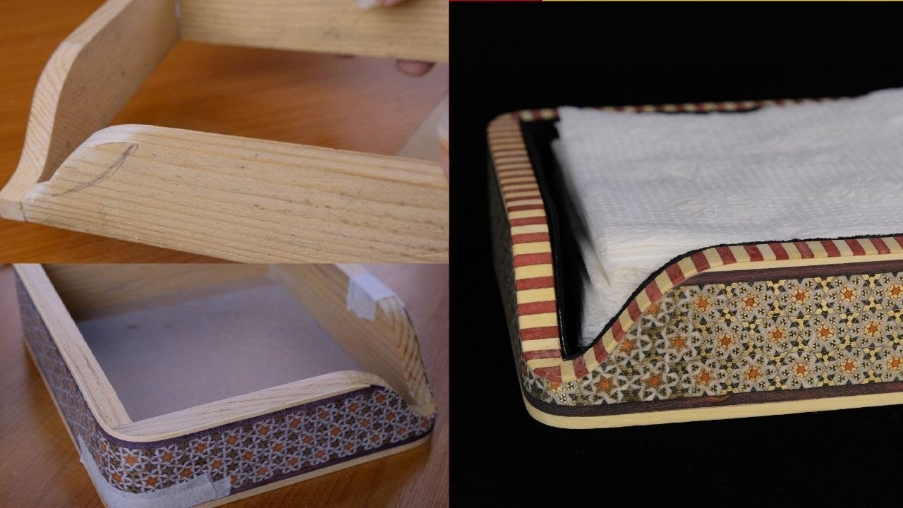 Tissue Box Making at Home | Tissue Holder Ideas | woodworking art