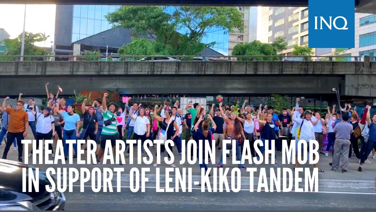 Theater artists join flash mob in support of Leni-Kiko tandem