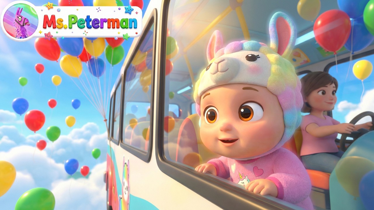 Wheels On The Bus Balloons | Nursery Rhymes | Ms. Peterman Kids Songs