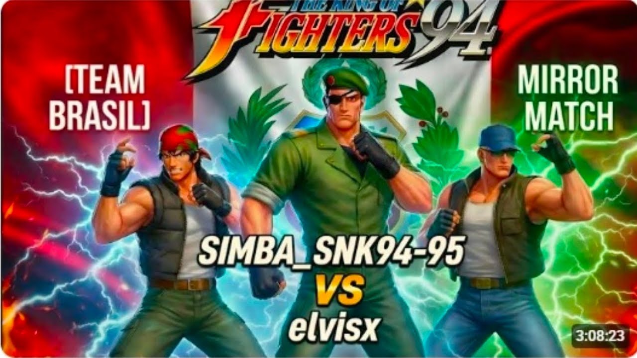 SIMBA_SNK94-95 vs Elvisx / FOF 94' [Hitbox mode] \ KOF 94' Brasil mirror match 