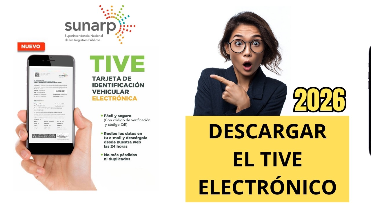 COMO DESCARGAR EL TIVE - TARJETA DE IDENTIFICACIÓN VEHICULAR 2026 - SUNARP