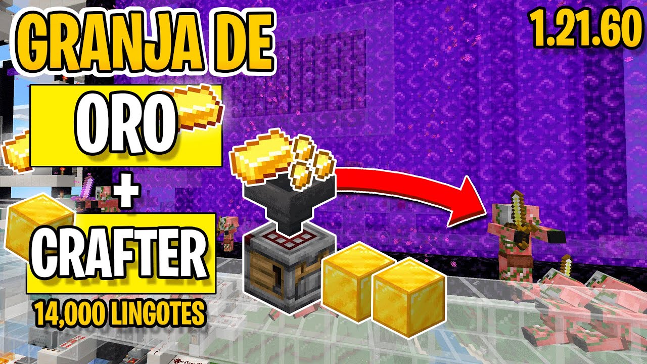 ✅ La NUEVA Mejor Granja de Oro Minecraft Bedrock 1.21✨