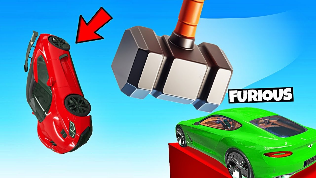 MEGA HAMMER против сумасшедших водителей! (BeamNG.drive)