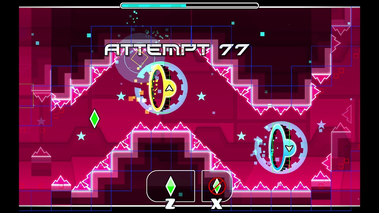 Geometry dash (playing insane levels)