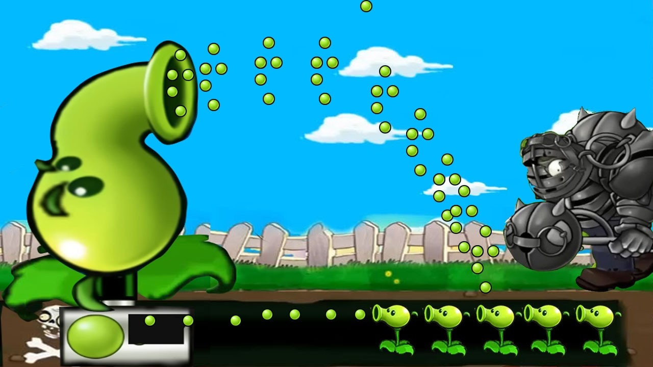 Strongest Fusion Big Plant Bullet Peashooter Plants Vs. Zombies