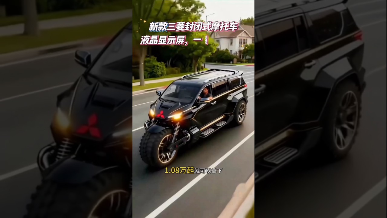 New Mitsubishi enclosed three wheel motorcycle 🤯 starting at just 10800 yuan 🔥
