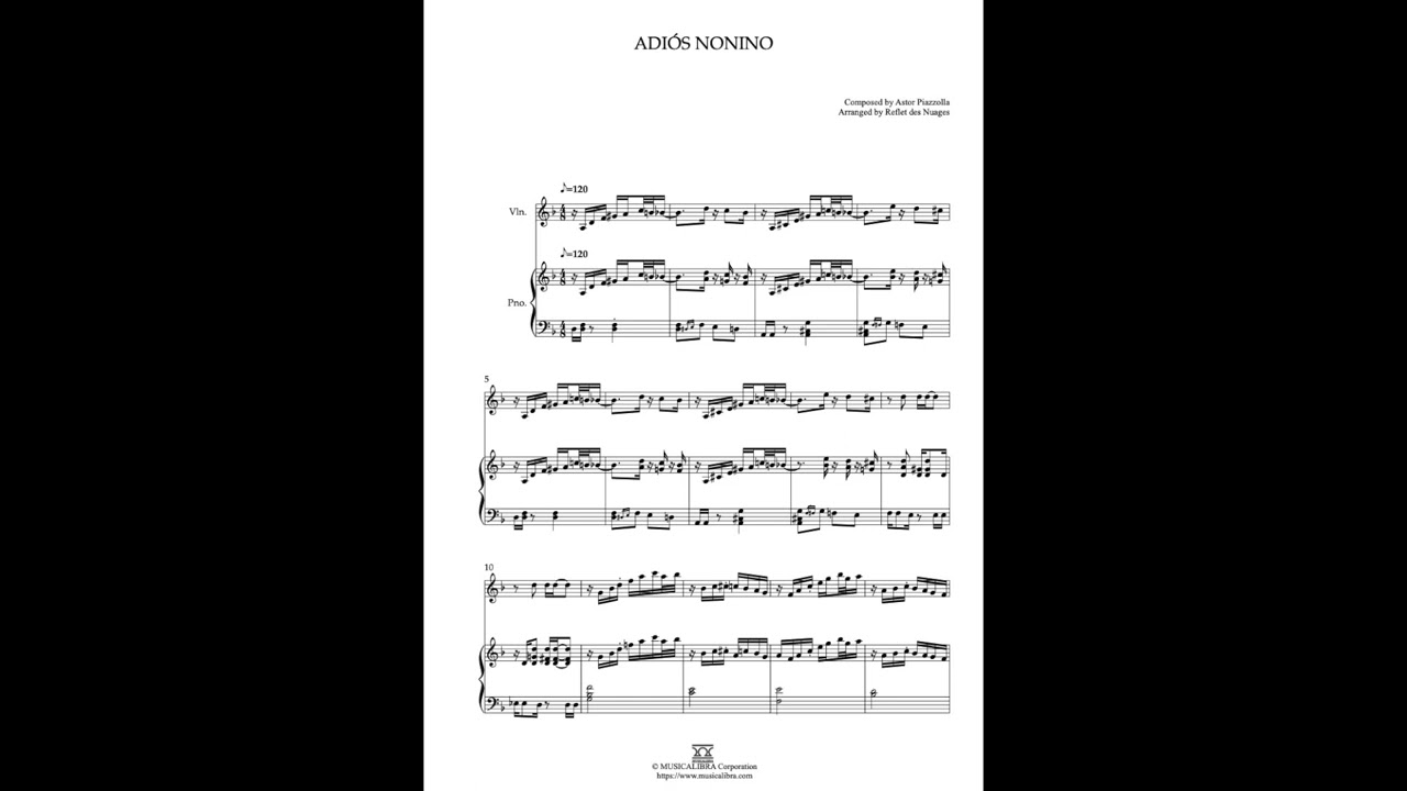 [MUSICALIBRA] Adi&oacute;s Nonino - Violin and Piano Duet